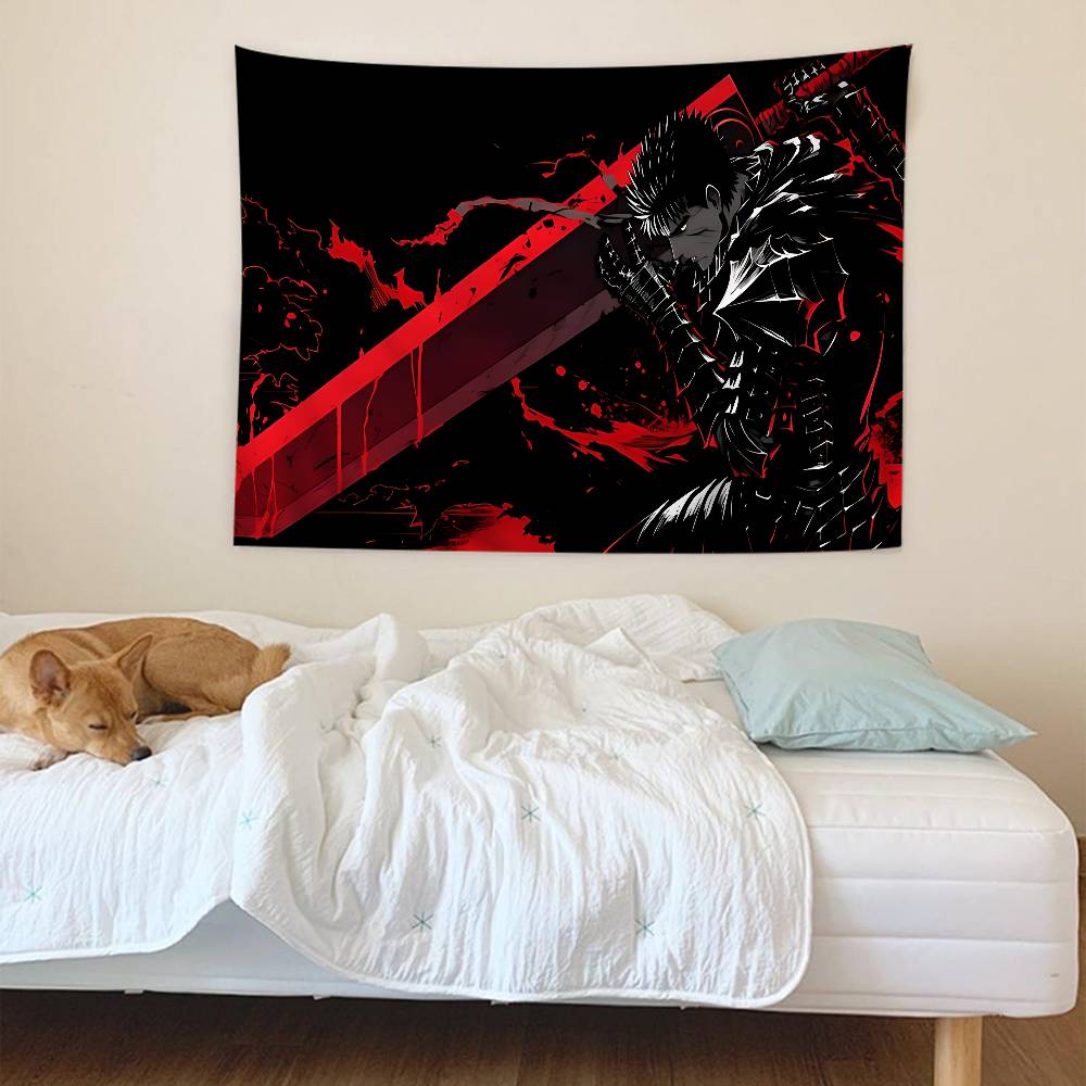 Berserk Guts Caldo Anime Colorato Arazzo da Appendere al Muro Boemo Arazzi Murali Mandala Decorazione Artistica Murale