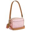Coach Carey 18 Valentines Day Limited Edition Monogram Double Zipper Backpack Women Shoulder Bag Pink CEK74-IMPO