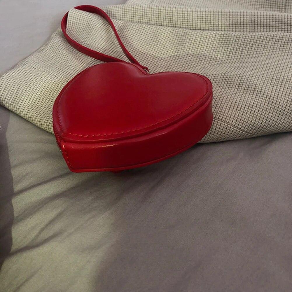 Сумка на запястье в форме сердца Love Красные чехлы для телефонов Женские сумки Сумка — фото 7