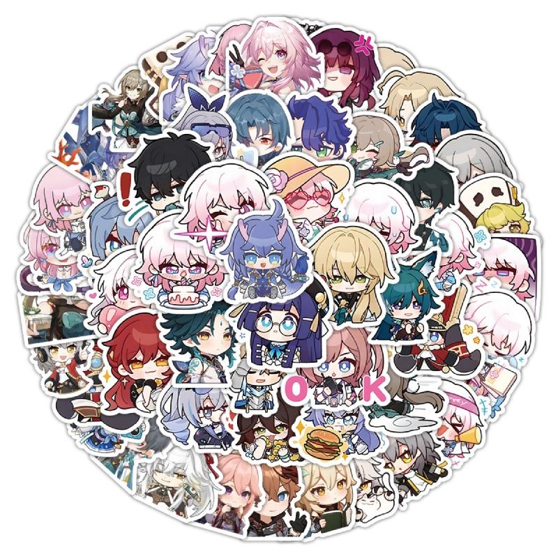 Cute Q-version Characters From Honkai Impact 3 60 High-definition Waterproof Stickers For Scrapbooking And Notebook Decoration
