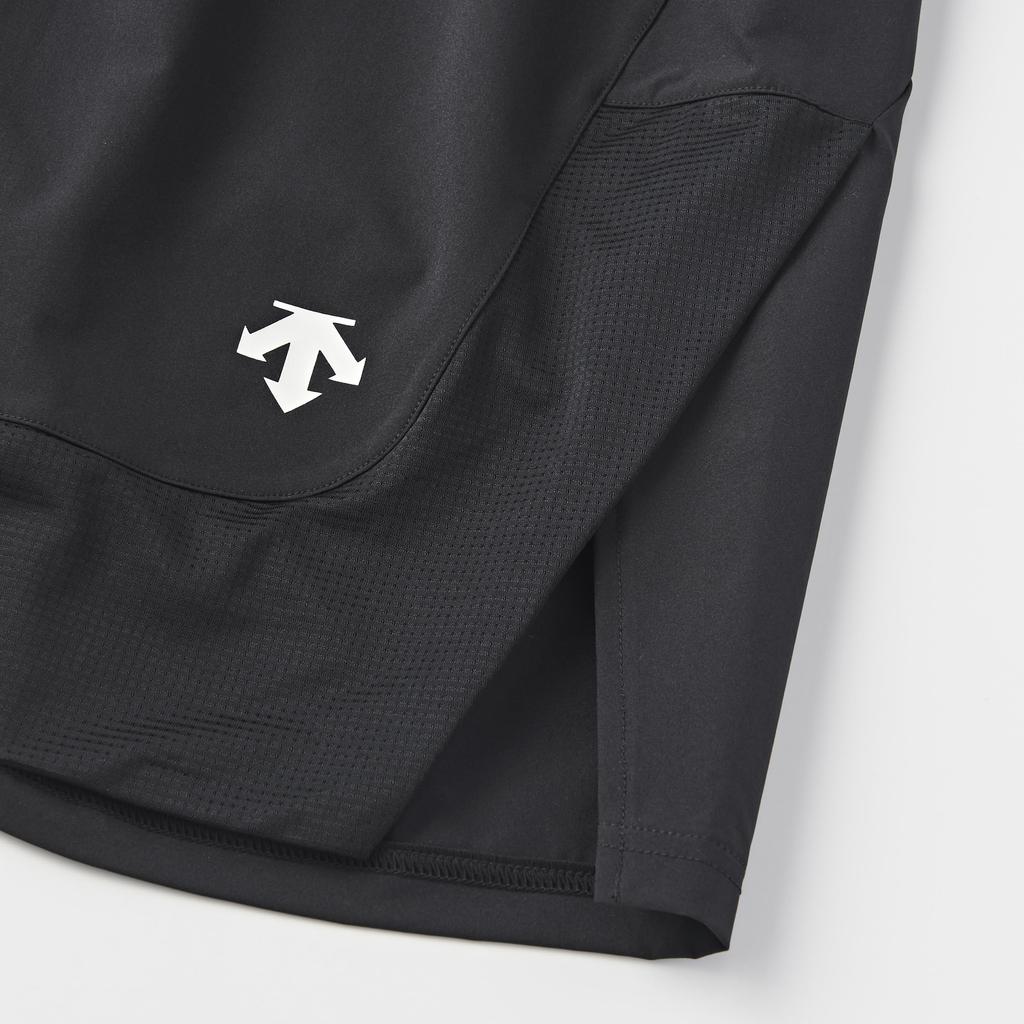 DESCENTE Volleyball Pants by Yuki Stretch Shorts with Mesh Fabric for Reduced Leg Receive Slits for Men and BK00 (Worn Ishikawa) - Stress, Design,