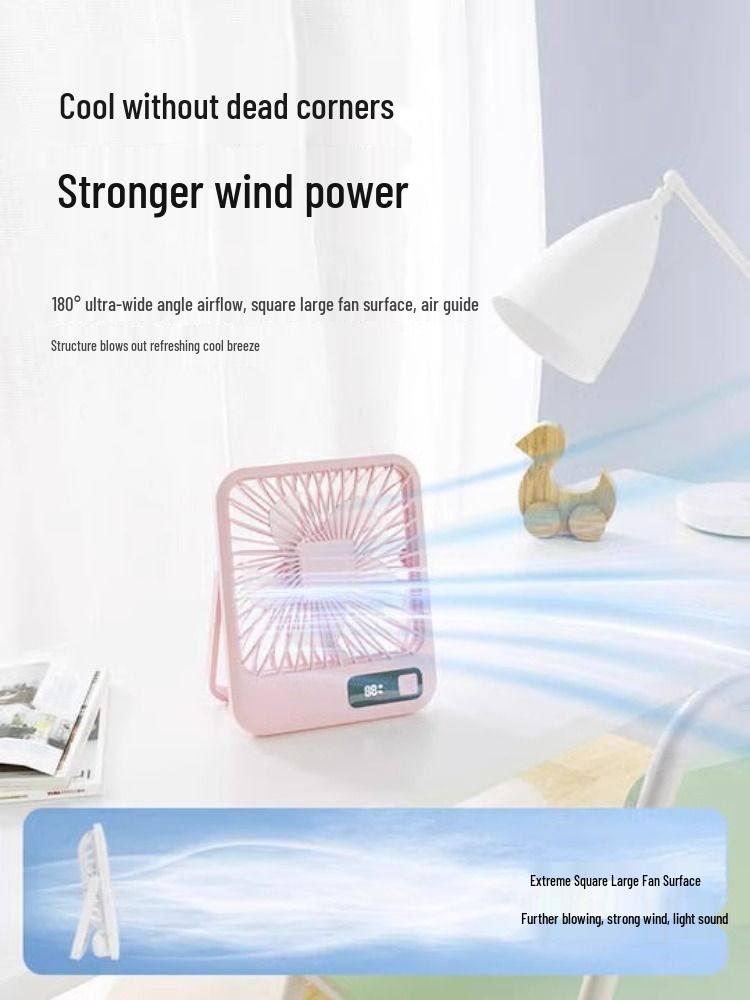 T Strong Wind Ultra-Quiet Portable Desktop Fan for Dorm and Office
