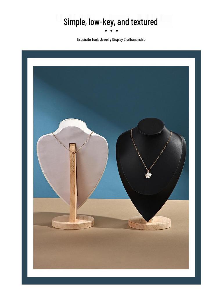Solid Wood Jewelry Display Mannequin for Necklaces