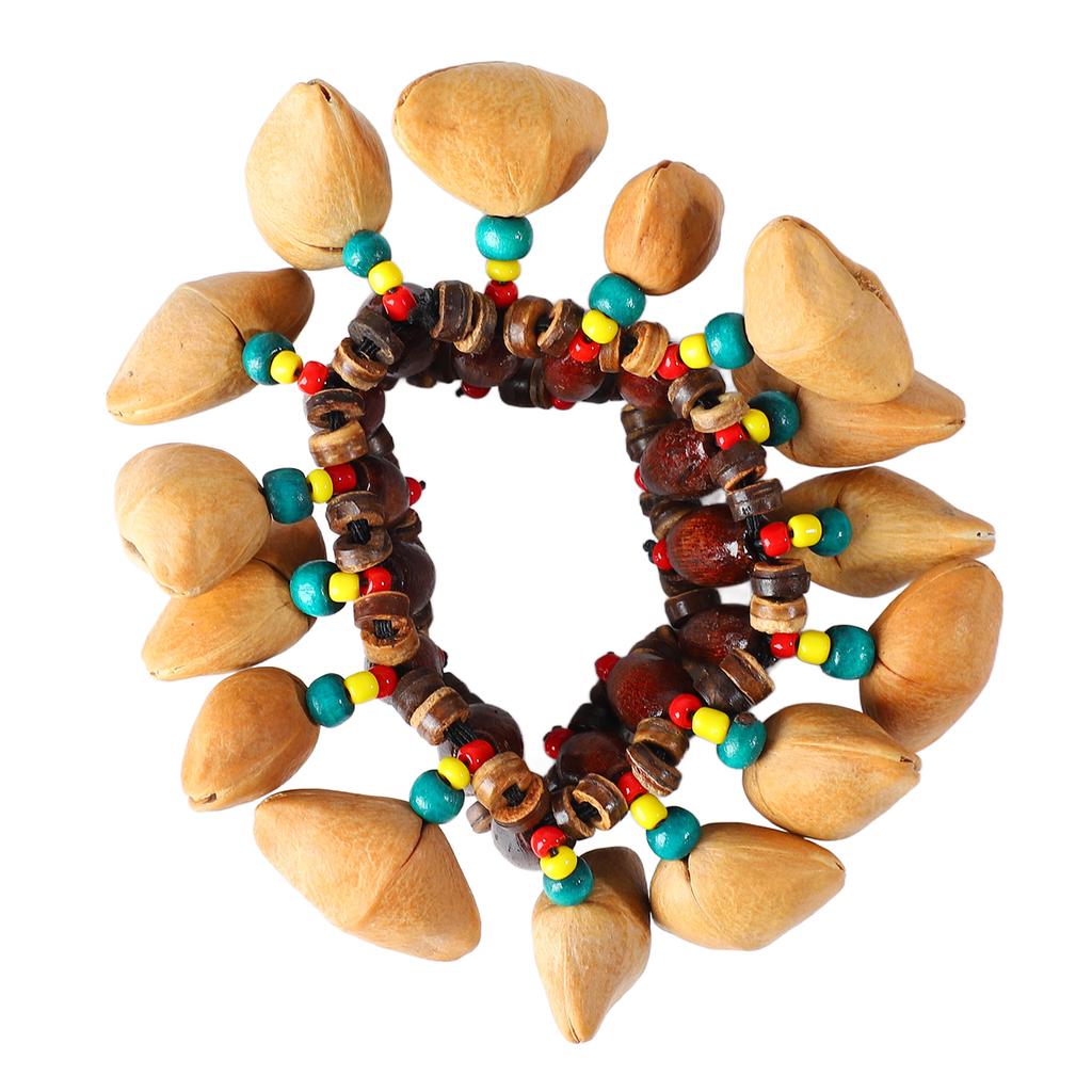 Nuts Handbell Drum African Tribal Style Hand Chain Bracelet Nut Shell Percussion Instrument Bell Musical Accessories Toy