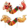 Kindergarten Supplies Dragon Dance Props Festive Decor Handheld Horse Ribbons New Year Eve