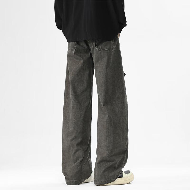 VUUG Men's Retro Loose Fit Tapered Casual Pants