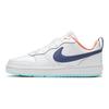 Nike Court Borough Low 2 GS Bílá Tmavě fialová Prach Dětské tenisky Copa Jasně-mango BQ5448-112