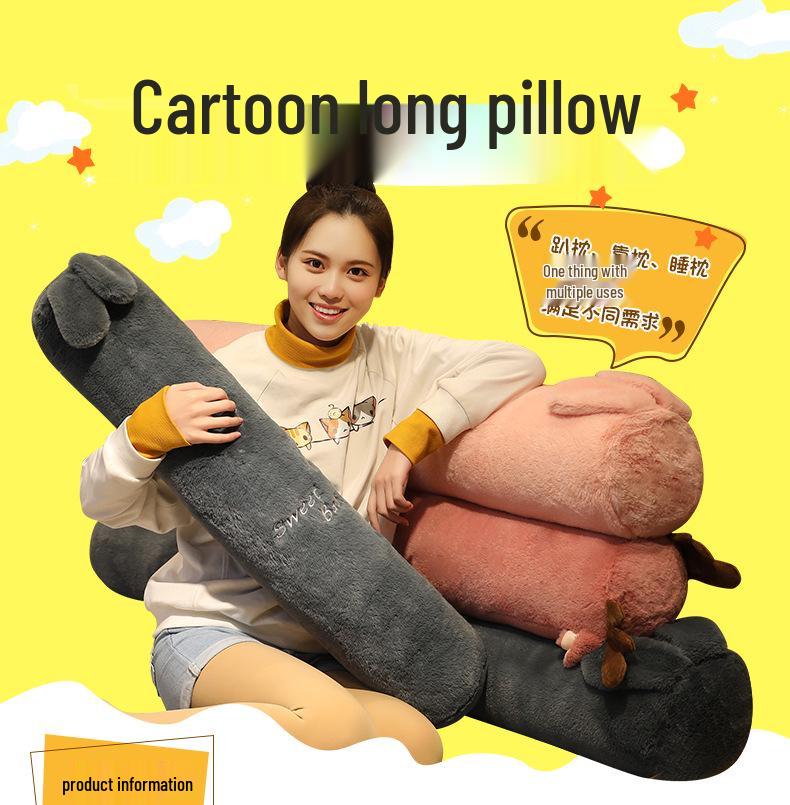 Body Pillow: Long, Cylindrical, Removable, Washable, Great for Leg Clamping and Pregnancy. Perfect for Kids' Beds.