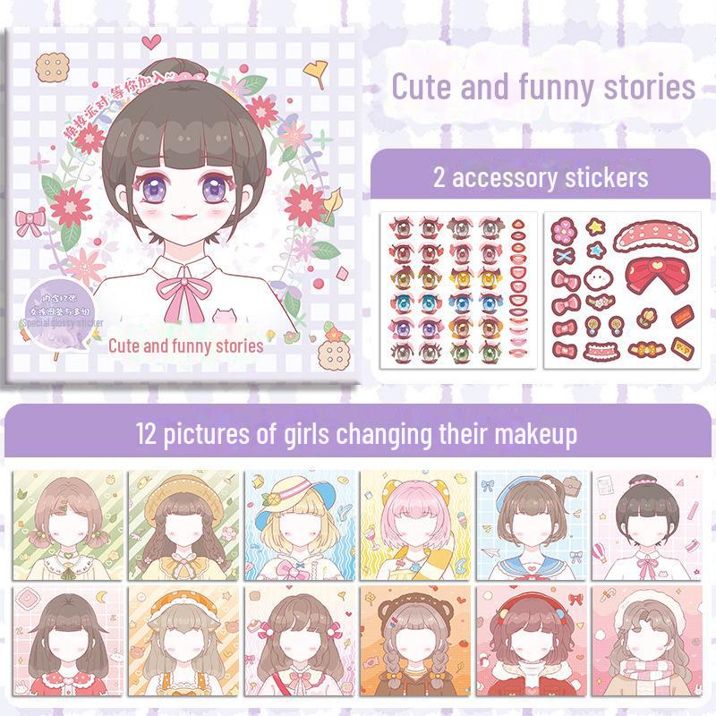 

Книга наклеек «Одевалки принцесс» для детей: Макияж своими руками и веселые мультфильмы