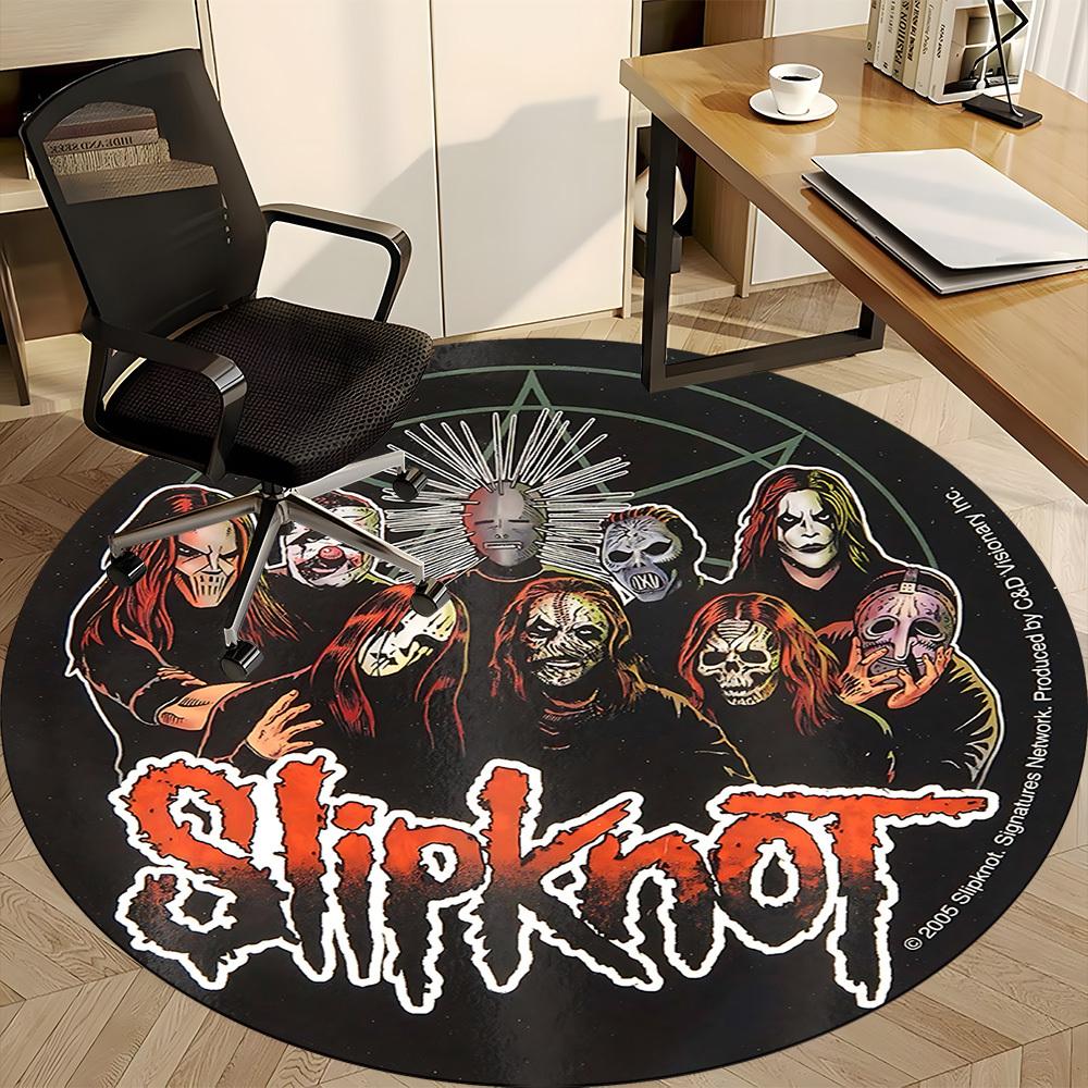 1pc Slipknot Band Merchandise Carpet, Round Non-Slip Durable Large Size Office Carpet, Suitable for Office,yy250908027