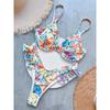 Flowers Printed Brazilian Underwired Bikini Female Swimsuit Women Swimwear Two-pieces Bikini Set Bather Bathing Suit Swim