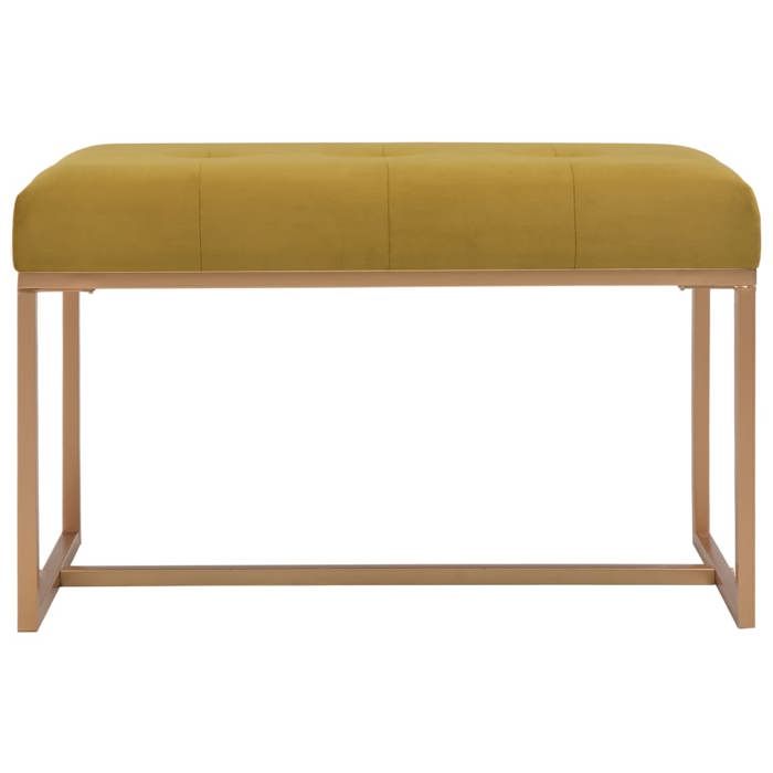 VidaXL Banc 80 cm Moutarde Velours 247556