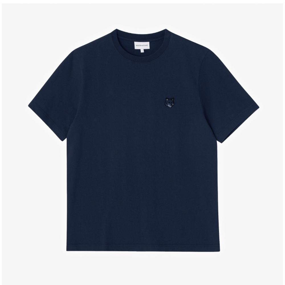 MaiSon KitSune Mm00127kj0118 P476 Bold Fox Head Patch Men S Short Sleeve Tee
