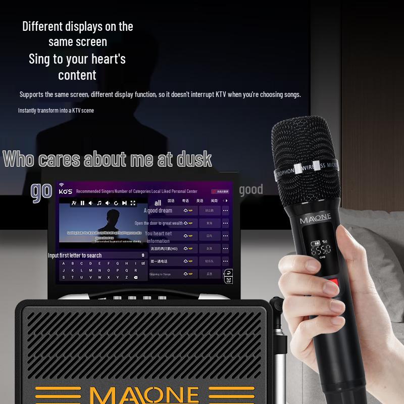 MALONE GT810S Portable KTV Smart Speaker System with Dual Mics CN Plug (adapter Included) (CN Version)
