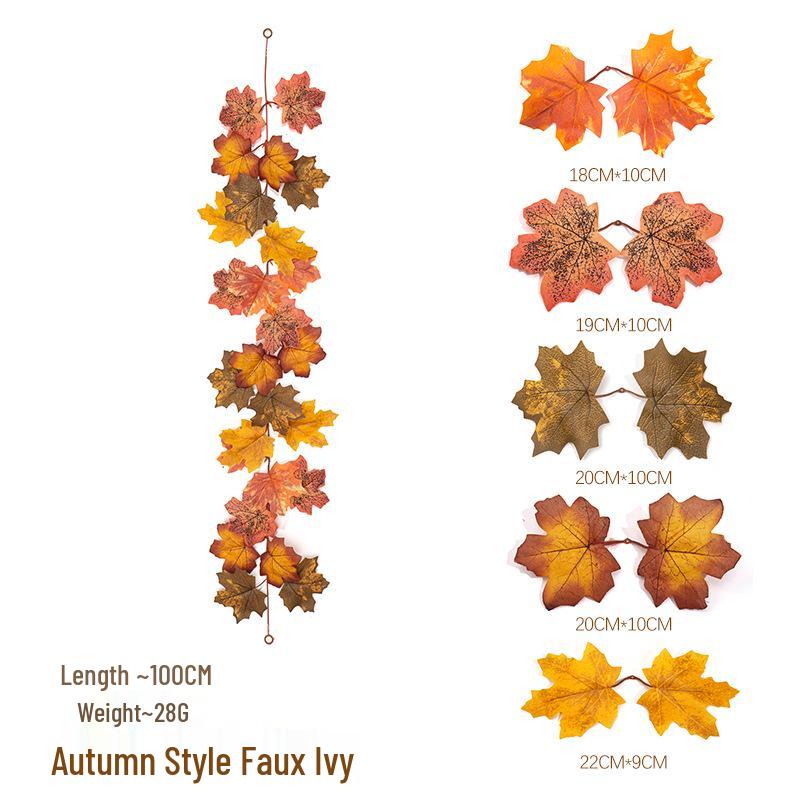 Autumn Maple Leaf Vine Decoration for Thanksgiving & Home Atmosphere