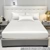 Four Seasons Men And Women Simple Fashion White Satin Solid Color Ice Silk Bedspread Home Bedroom Hotel
