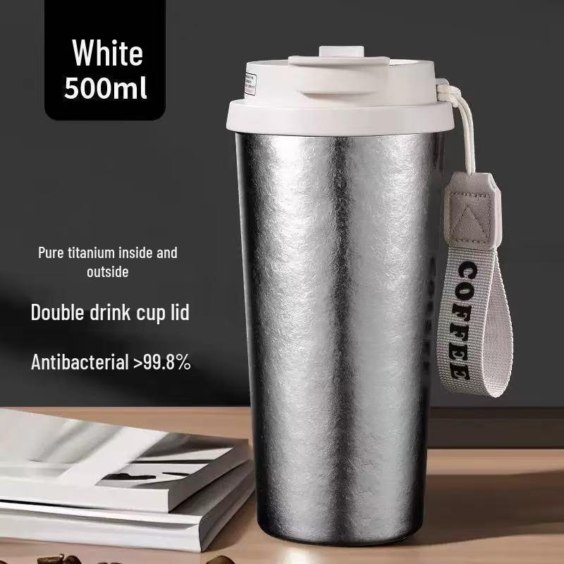 Luxury Lightweight Titanium Insulated Coffee and Tea Cup with Built-in Tea Infuser