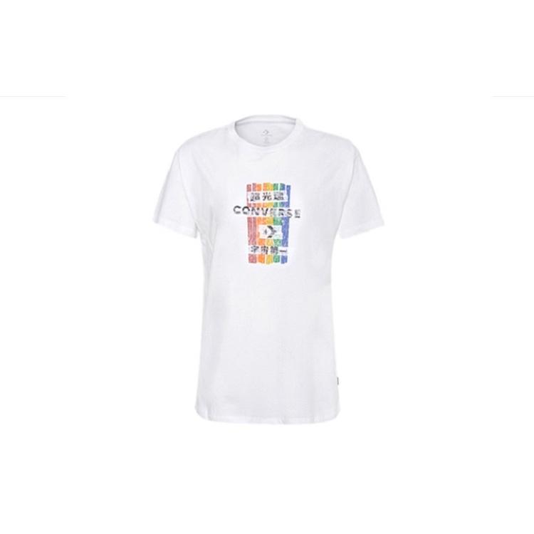(WMNS) Converse Slim Fit Printing Short Sleeve White Women s 10018492-A01 M