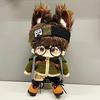 niannyyhouse 15cm Plush Clothes Loose Color Blocking Set Includes Hairband, Hoodie, Color Block Shorts, Glasses, Shoes, Cotton Doll, Dress-Up Accessor