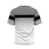 Men's Casual Striped T-Shirt & Shorts Set Summer Breathable Two-Piece Outfit for Beach, Vacation & Outdoor Leisure