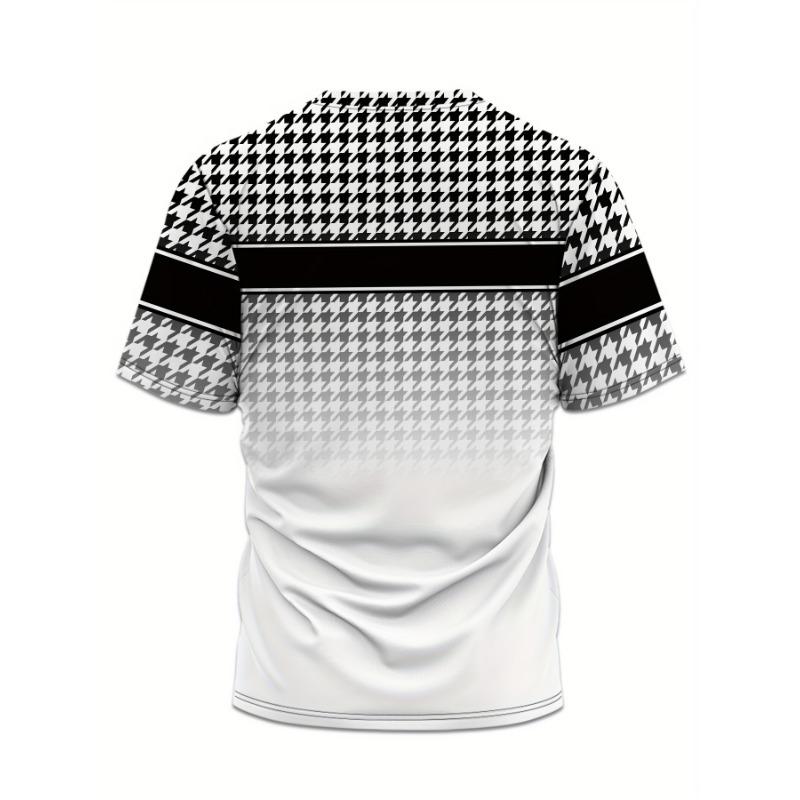 Men's Casual Striped T-Shirt & Shorts Set Summer Breathable Two-Piece Outfit for Beach, Vacation & Outdoor Leisure