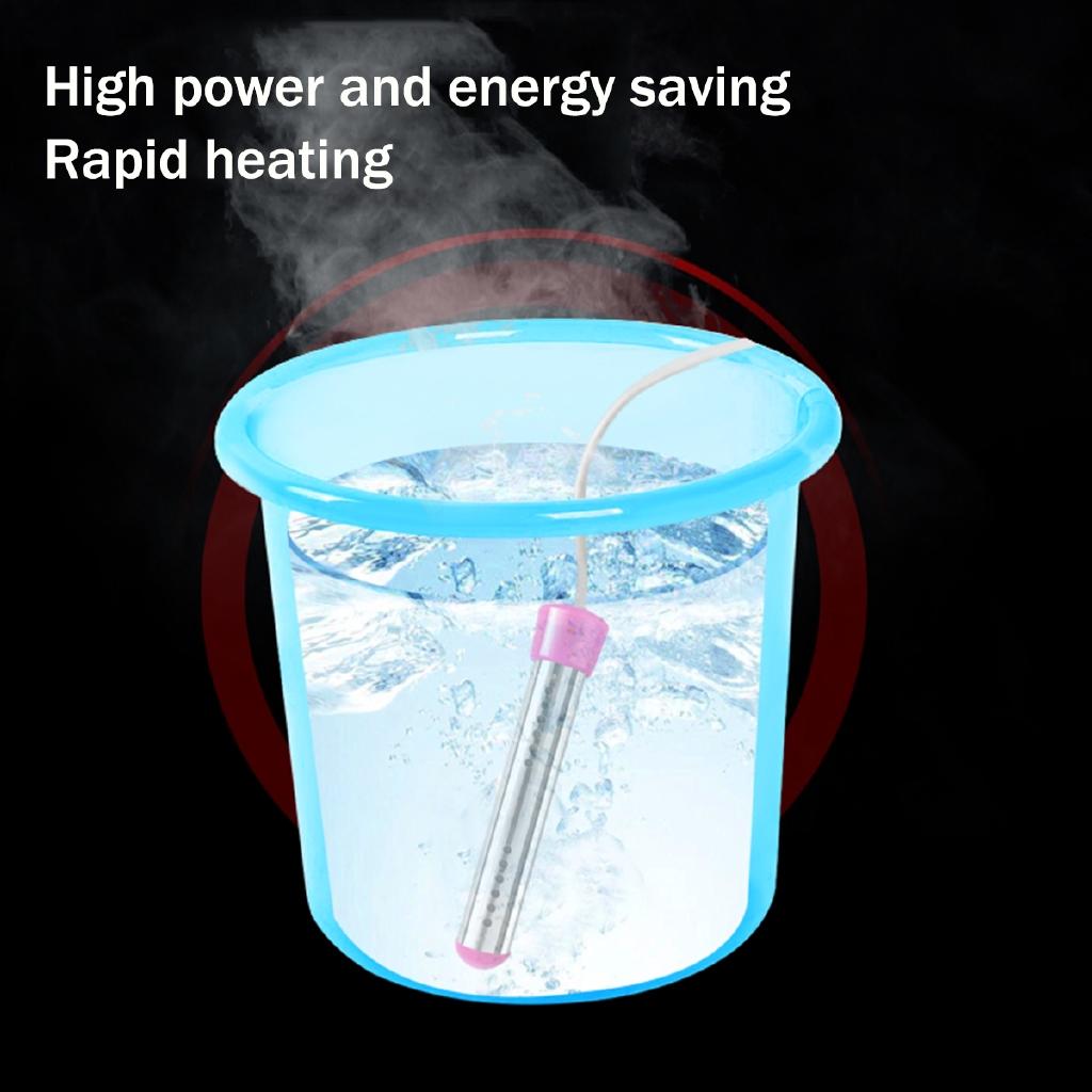 Electric Immersion Element Boiler Automatic Power-off Water Heater Curling Irons Heater Red 220V 2500W 1.5M