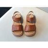 Korean Style Hollow Floral Princess Sandals, Summer Open Toe Leather Shoes for Baby Girls