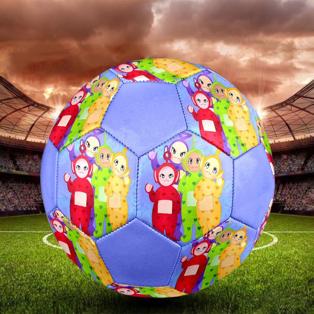 Teletubbies Indoor Soccer Ball Colorful All Ages Size 5 Machine Stitched PVC Competition Ready Durable High-Bounce