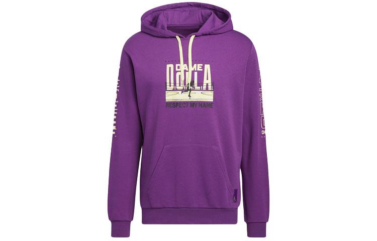 Adidas Sweatshirts Men s Purple Hooded Moderate Regular HG8914 S