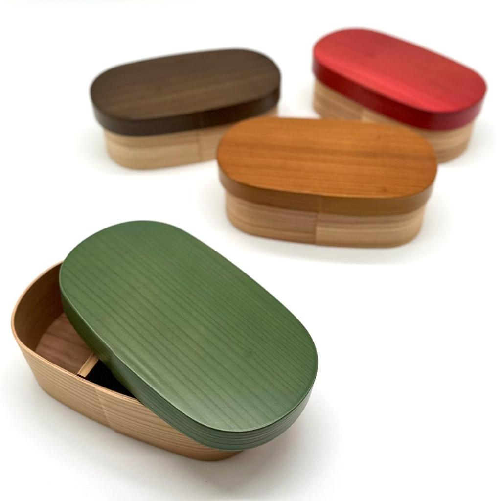 Yamaya Lacquerware Store Colored Magewappa Bento Box, Made In Japan, 500ml, White Wood with Lid, Made In Japan (Marron Brown)