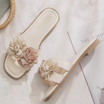 Rubber Flip Flops Shoes Woman 2025Female Slippers Flower Luxury Slides Hawaiian New Soft Designer Summer Flat Beach Floral