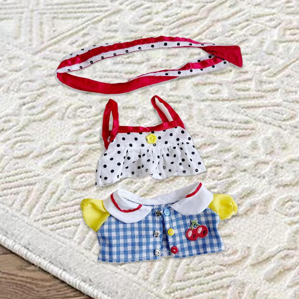 Doll Tops Suspender Skirt Handmade Clothing Stylish DIY Decor Costume Accessory for 15cm