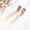 Women's Luxury Fashion Earrings Light Luxury Design Tassel Square Geometric Design Earrings Daily Accessories Party Gifts