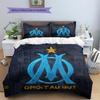 Olympique De Marseille Pattern Bedding Home Decoration Birthday & Festival Gift (1 * Duvet Cover + 2 * Pillowcase, Without Core)