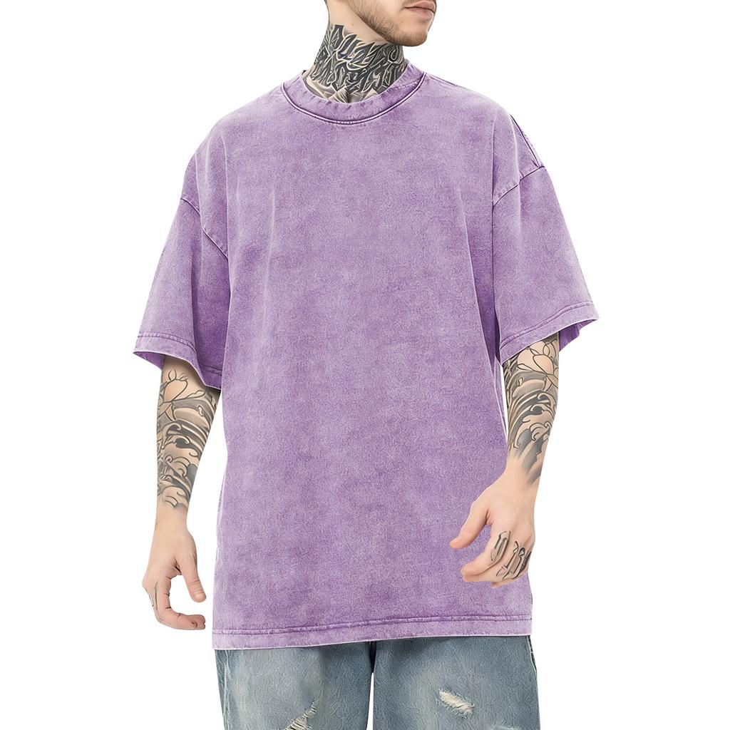 Men's Round Neck T-Shirt Casual Sports Short-Sleeve Top