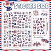 24 Sheets Independence Day Decorative Sticker Waterproof Sticker For Notebook Luggage Gift Packaging Decoration