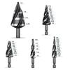 Four Spiral Flute Step Drill Bit Spiral Groove Wood Metal Hole Opener Punch Holes Drill Bit