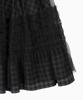 Ohesio Layered Sheer Frill Skirt, Khaki Check