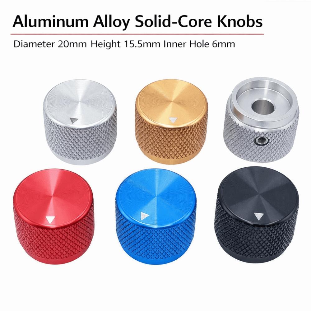 Portable 20 x 15.5mm Rotary Encoder Knob Solid Aluminum Alloy Volume Control Knob Potentiometer Knob
