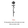 Custom Flower Name Necklaces Stainless Steel Pendant Personalized Rose Nameplate Choker Pendant Necklace Lover Jewelry Souvenir GiftFlower Necklaces