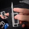 TC4 Titanium Alloy Keychain Knife Bottle Opener Ruler Multi-function Pocket Folding Knife Can Be Replaced With NO11 Blade