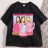 Camiseta para Niñas Ketamean Casual de Algodón Manga Corta Camiseta Divertida Humor Tendencia Holgada Cuello Redondo Tops Ropa Oversize Camisetas