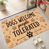 Dog Paw Bone Pattern Welcome?themed Front?door Doormat, Funny Letter?printed Household Floor Rug, Cute Pet?style Decor Mat