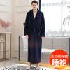 Autumn And Winter Thickened Cotton Towel Material Bathrobe Women'S Long Couple Warm Nightgown Men'S Large Size Pajamas Couple