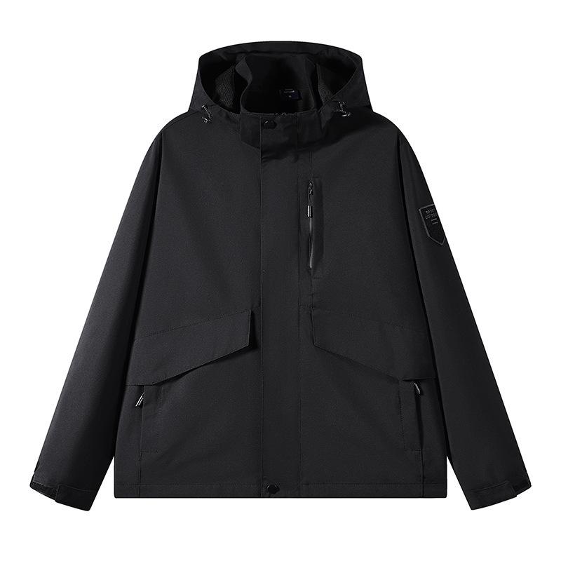 New Jacket Loose Mountain Outdoor Jacket Men's Windproof Waterproof Tide Brand Tooling Hooded Jacket Mountaineering Suit