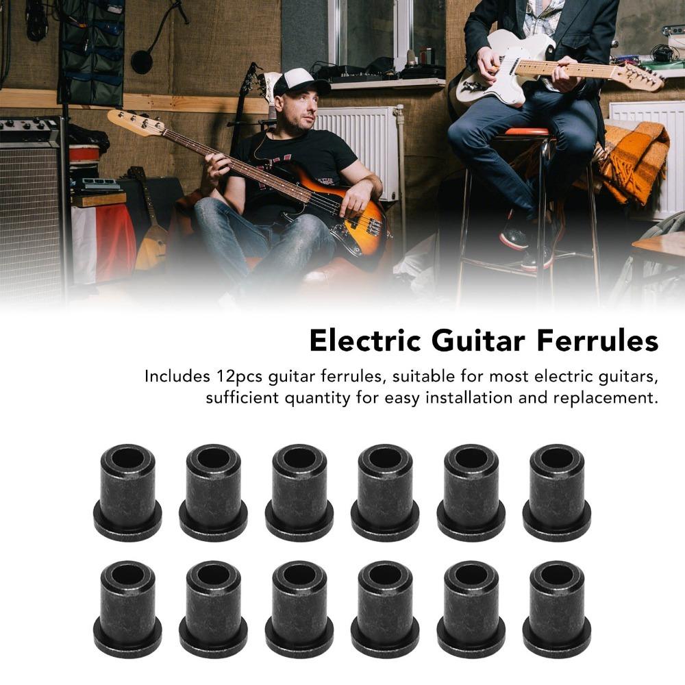 12PCS Silver/Golden/Black Guitar Through Body Ferrules Electric Guitar чёрный