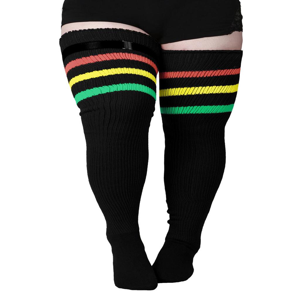 Plus Size Women's Compression Knee-High Socks - Extra Thick Over-the-Knee for Autumn/Winter