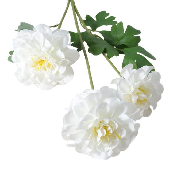 Artificial Geranium Flowers UV Resistant Faux Silk Geranium Flower Bouquet with 3 Heads Blooms for Home Kitchen Garden Table Centerpiece белый