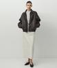 Rough Side White Label Cocoon Blouson Chocolate
