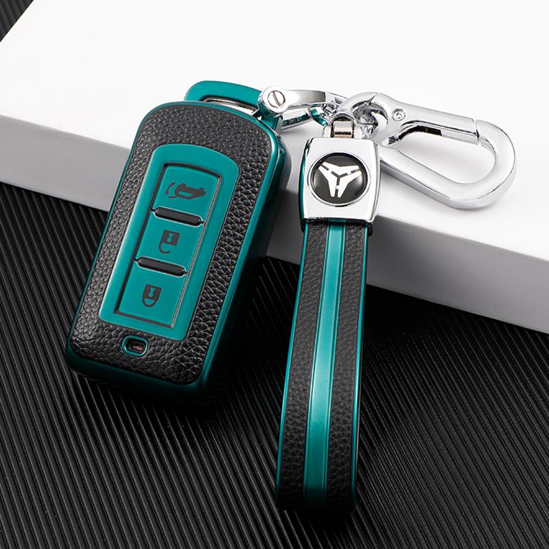 Leder-TPU-Auto-Schlüsselanhänger-Schutzhülle für Mitsubishi Pajero 3 Outlander III 2013 – ASX Schlüsselanhänger Auto